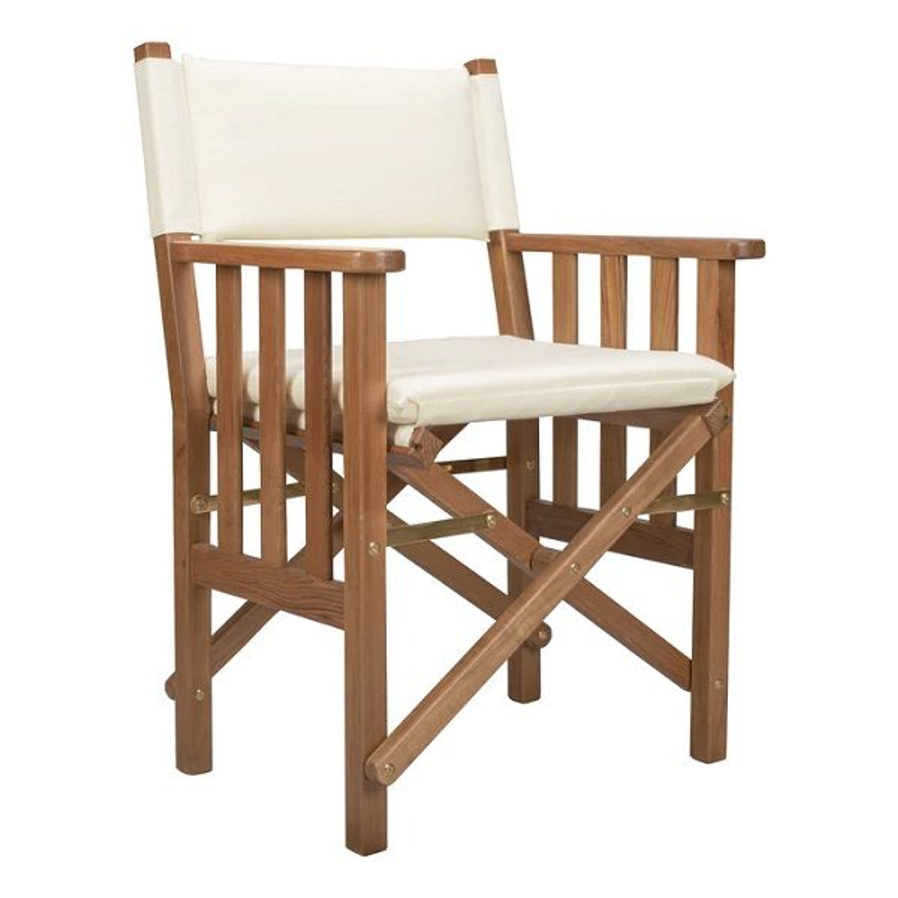 Whitecap Teak Director's Chair II w/ Ivory Cushions